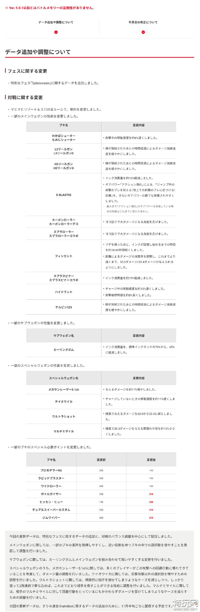 《斯普拉遁3》将于10月18日推送5.1.0版本更新