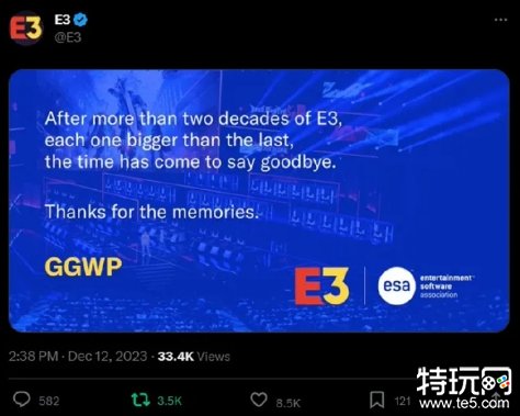 E3游戏展“正式完结”！今后不再举办