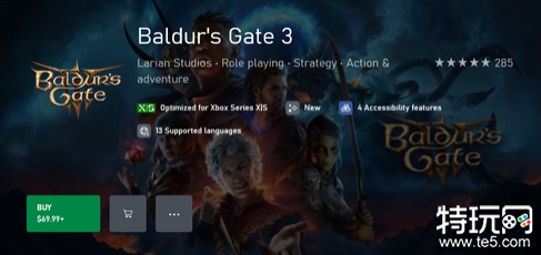 《博德之门3》现已正式登陆Xbox Series X|S 13号热修补丁发布