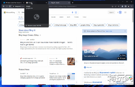 谷歌Chrome浏览器测试新功能：轻松查看标签页内存占用